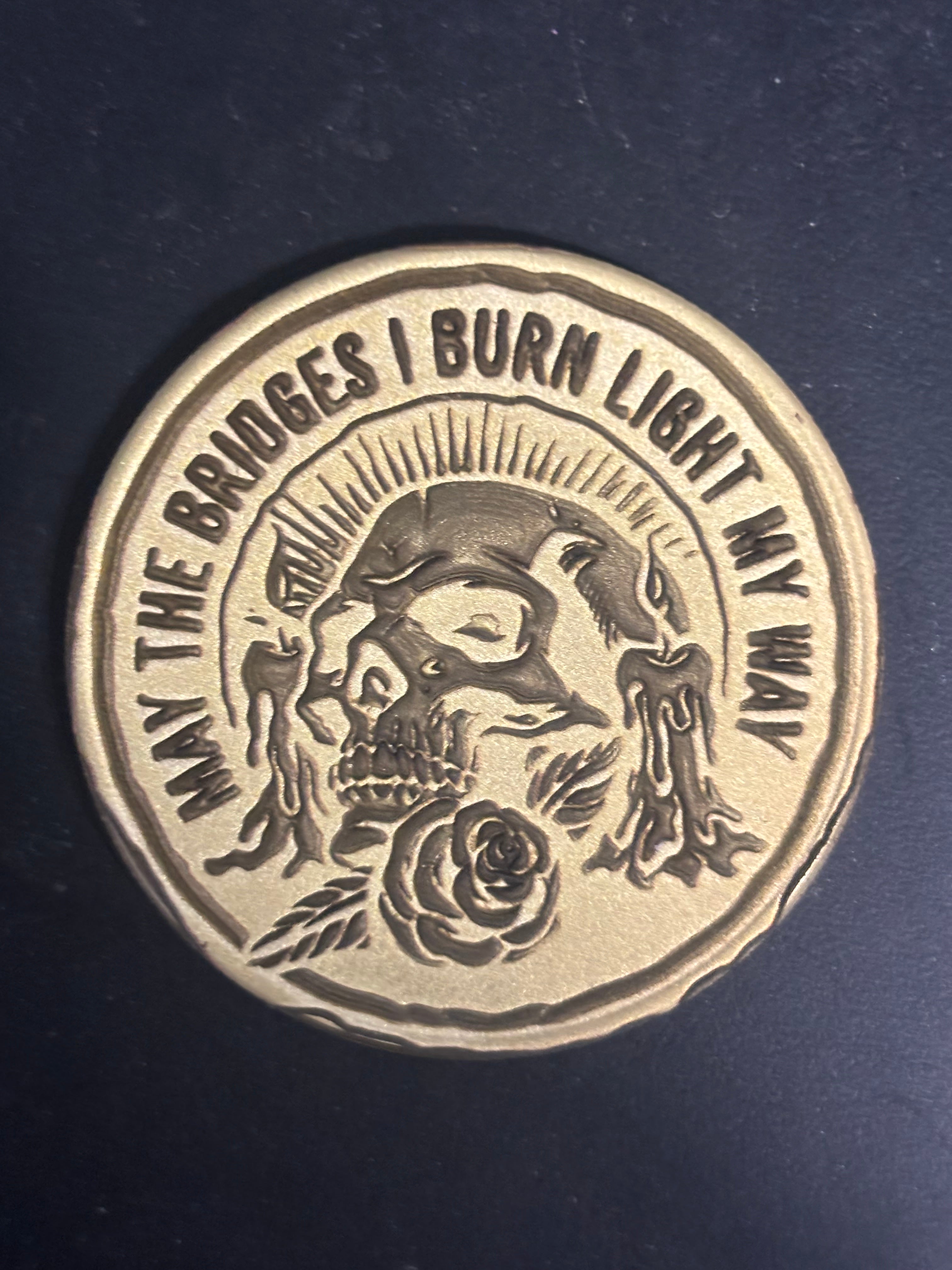 Gothic Skull Challenge Coin