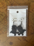 Raven Wooden Earrings – Laser Cut Bird Silhouette